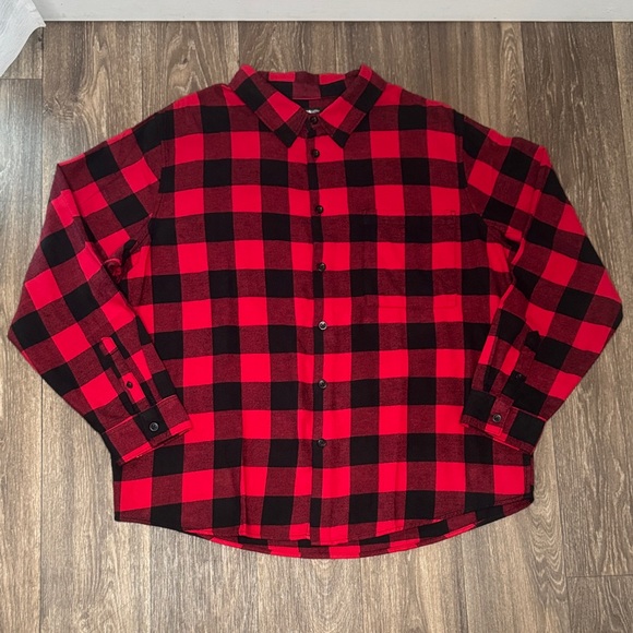 Fashion Nova Other - Red and Black Plaid Men's Shirt Size 2XL